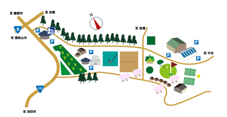 グリーンランドみずほ施設MAP